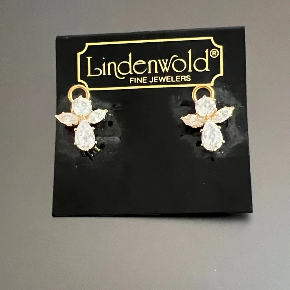 Lindenwold Gold and Silver Angelic Clip On Earrings - Picture 1 of 4